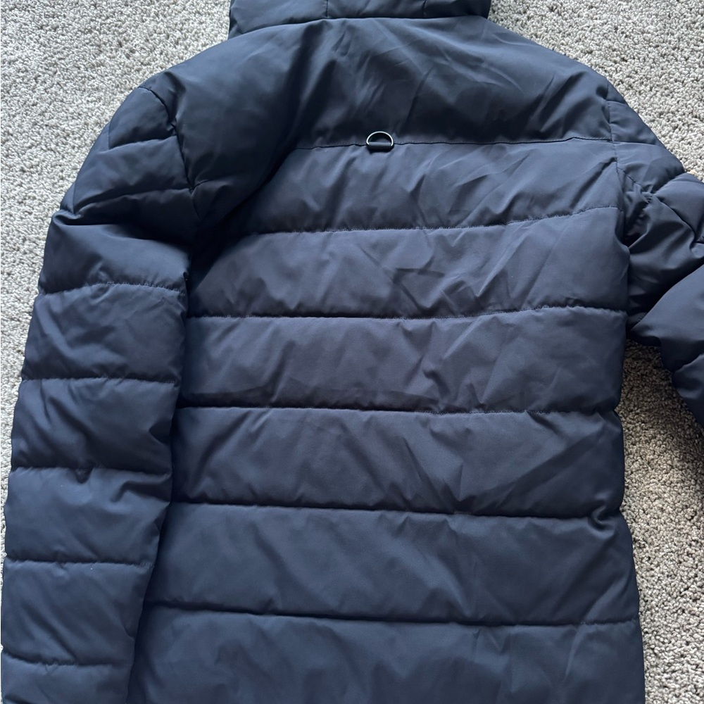 Zara Navy Puffer Jacket with Hood - Picture 6 of 6